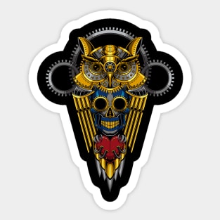 Owl steampunk art Sticker